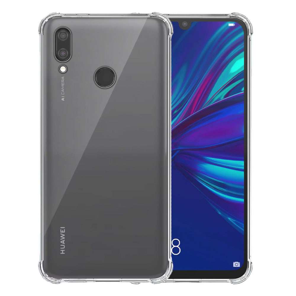 Telefoonhoesje Geschikt voor Huawei P
  Smart 2019 Transparant Schokbestendig - Shockproof TPU SIliconen Backcover
  Case met Stootrand Doorzichtig