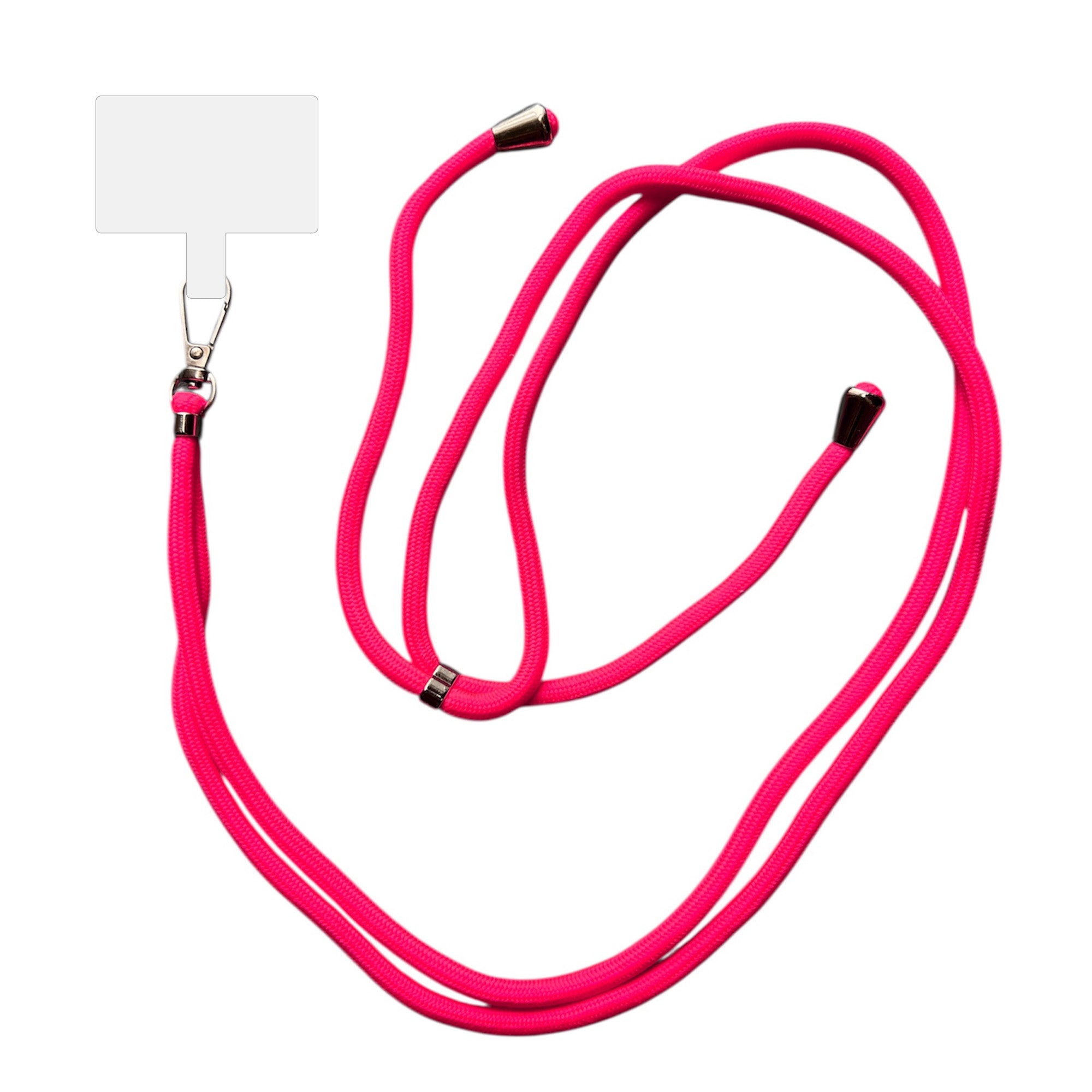 Smartphonica Telefoonkoord Universeel -
  verstelbaar afneembaar koord voor mobiele telefoon - 150 CM - Telefoonketting
  Neon Roze