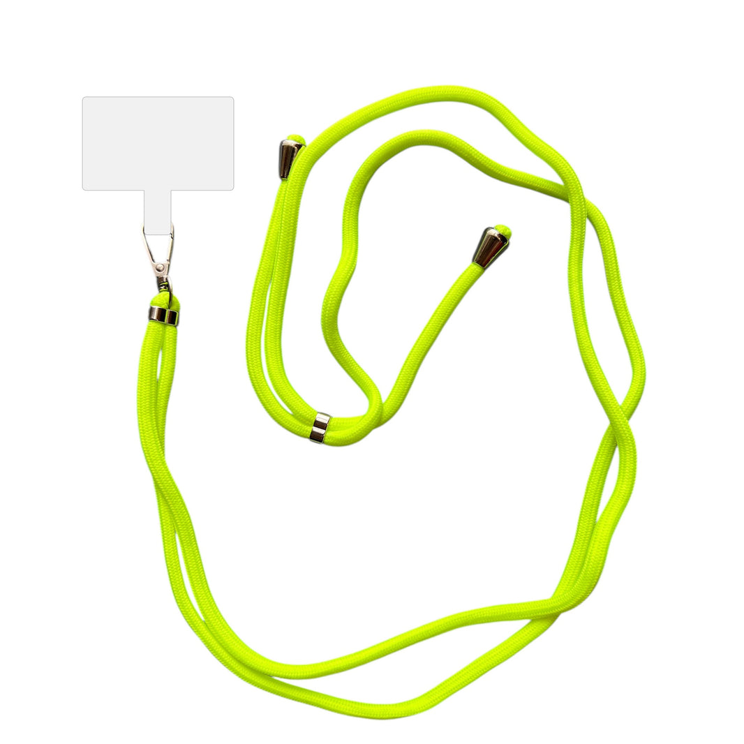 Smartphonica Telefoonkoord Universeel -
  verstelbaar afneembaar koord voor mobiele telefoon - 150 CM - Telefoonketting
  Neon Geel