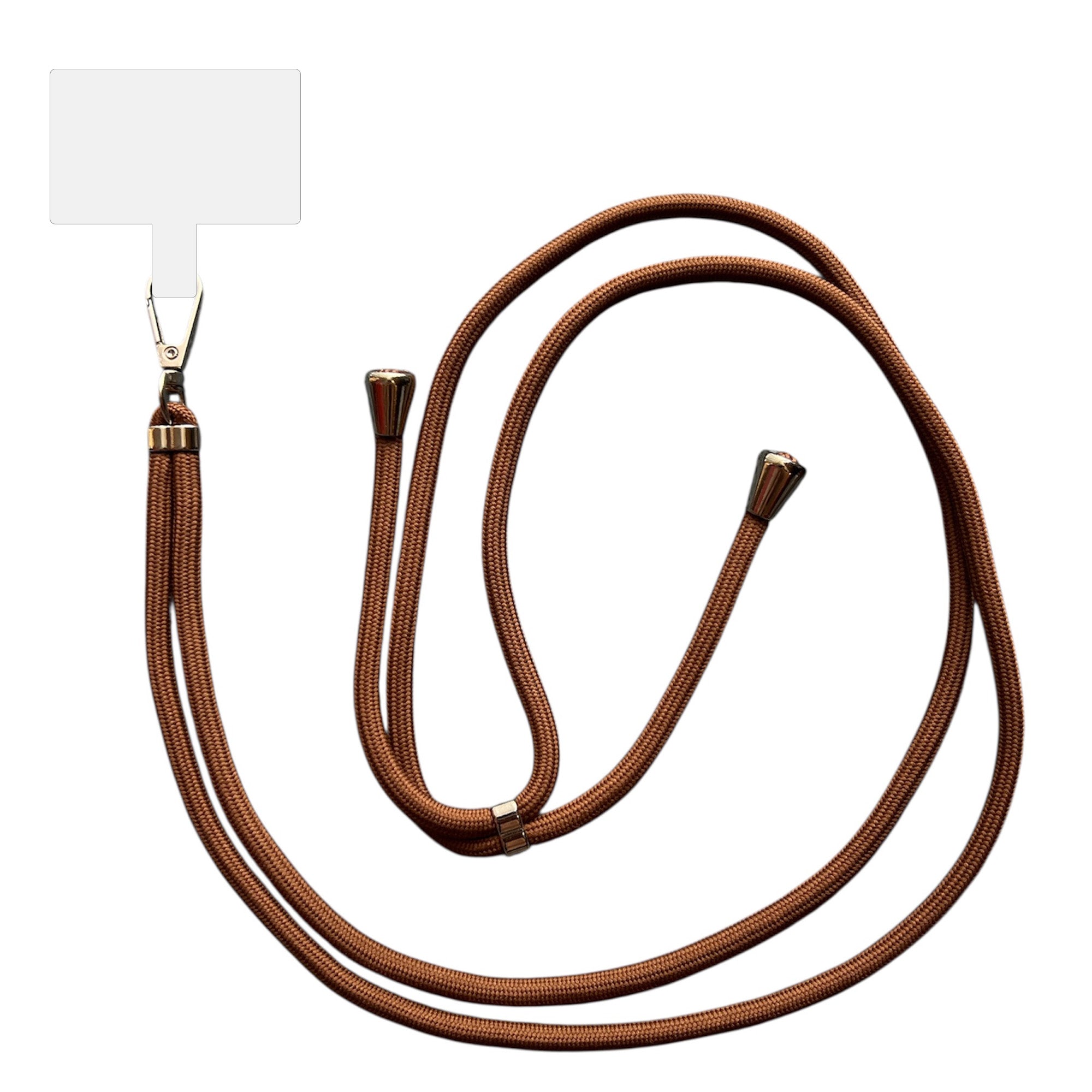 Smartphonica Telefoonkoord Universeel -
  verstelbaar afneembaar koord voor mobiele telefoon - 150 CM - Telefoonketting
  Bruin