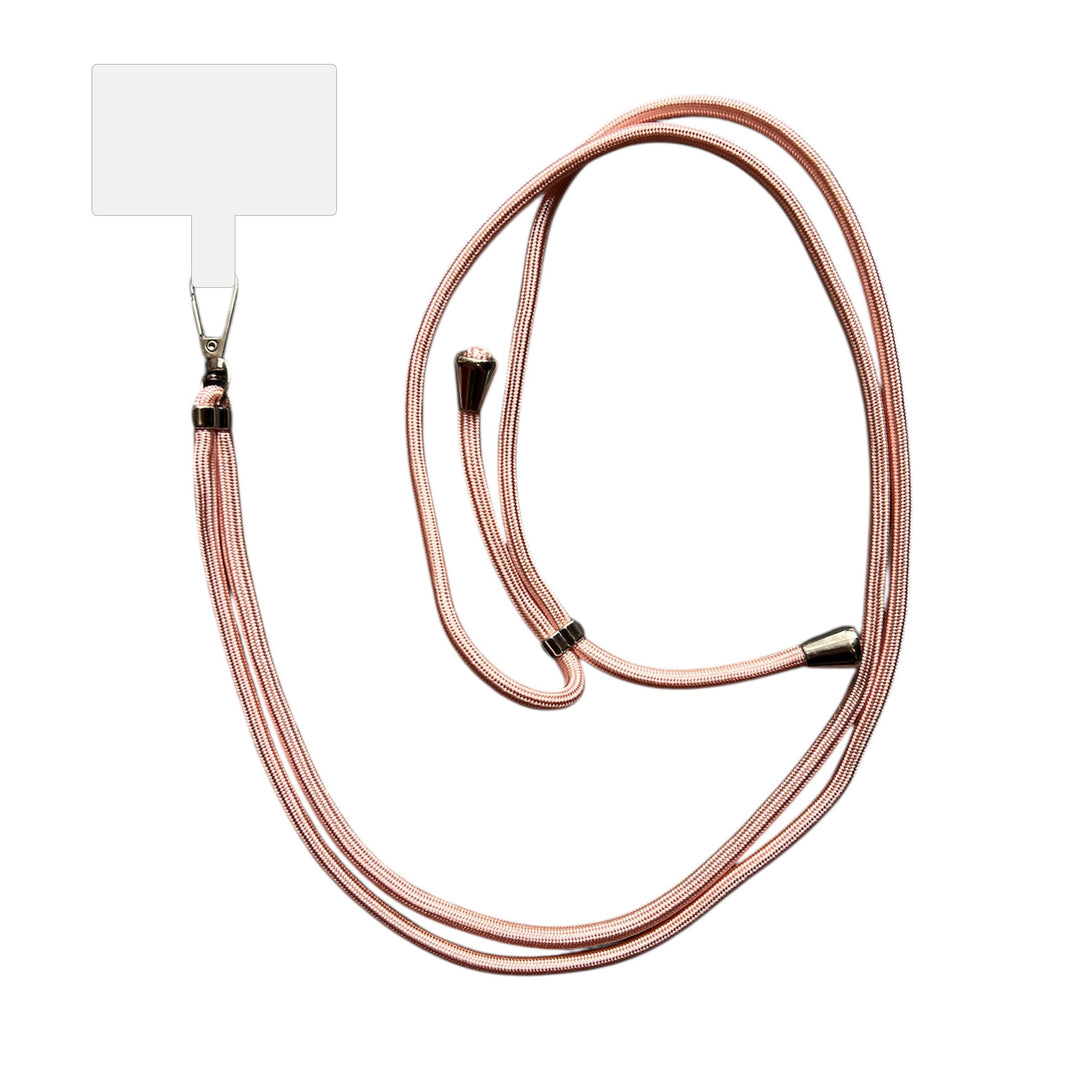 Smartphonica Telefoonkoord Universeel -
  verstelbaar afneembaar koord voor mobiele telefoon - 150 CM - Telefoonketting
  Rosé Goud