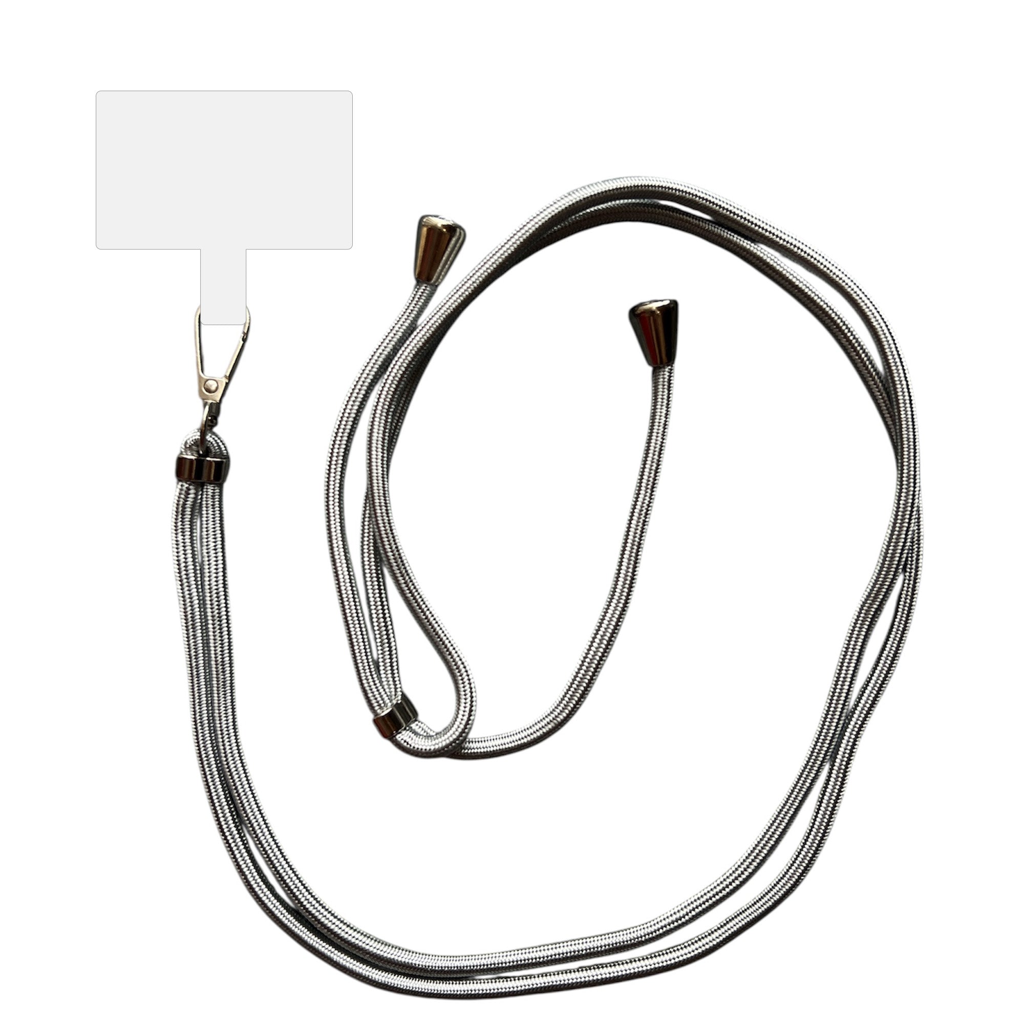 Smartphonica Telefoonkoord Universeel -
  verstelbaar afneembaar koord voor mobiele telefoon - 150 CM - Telefoonketting
  Zilverkleur