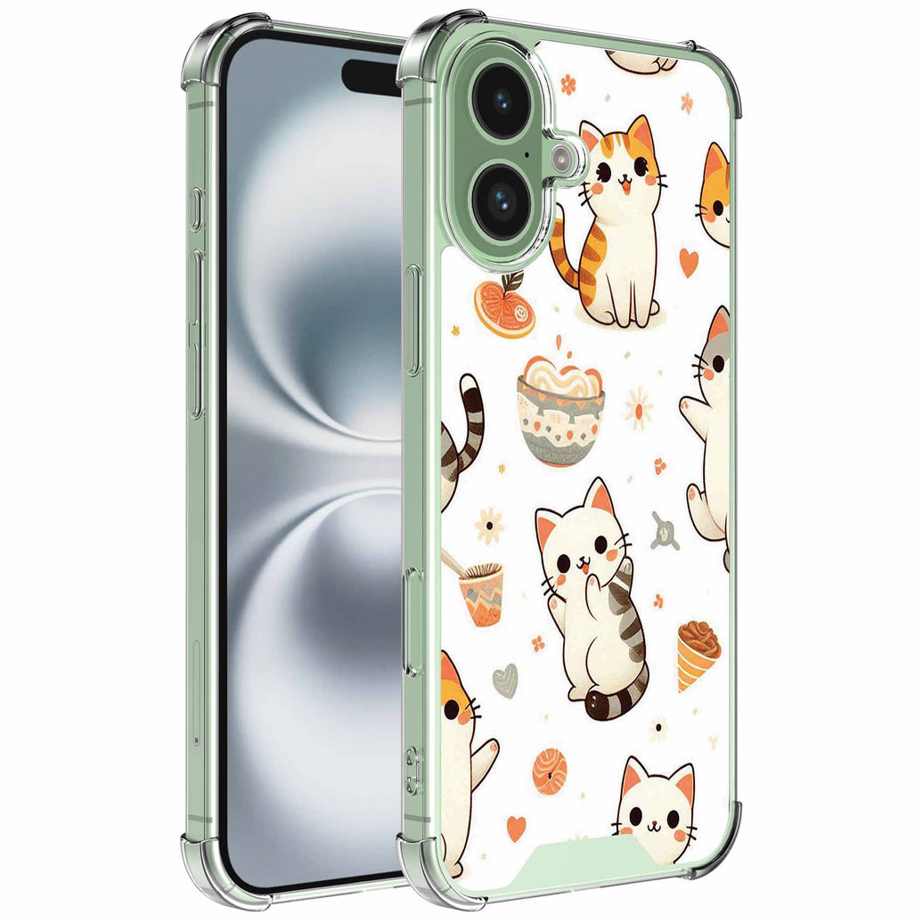Geschikt voor iPhone 16 Plus
  Telefoonhoesje met Katten opdruk - Draadloos op te laden - Shockproof
  Siliconen TPU Strong Case - Sterk Schokbestendig Telefoonhoesje