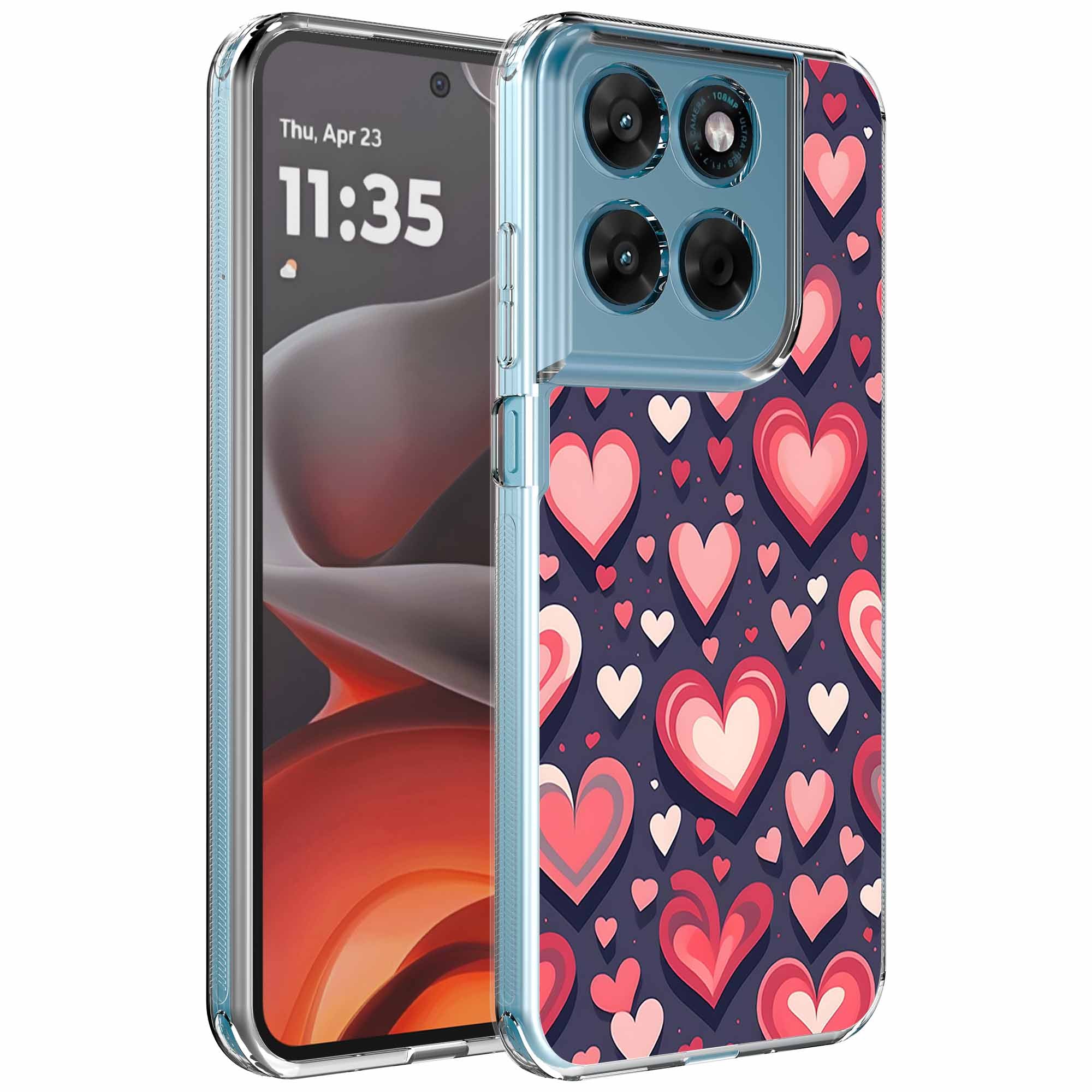 Geschikt voor Motorola Moto G15
  Telefoonhoesje met Liefdes Love opdruk - Draadloos op te laden - Shockproof
  Siliconen TPU Strong Case - Sterk Schokbestendig Telefoonhoesje