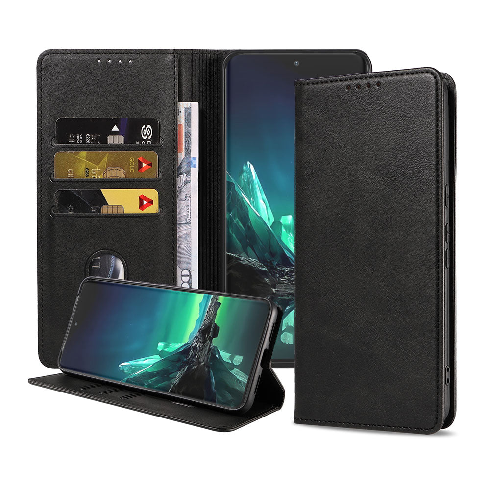 Geschikt voor Motorola Edge 40 Neo
  Telefoonhoesje Kunstleer met Magnetische sluiting en Pasjeshouder Bookcase
  met Klepje - Walletcase with Cardslot - Zwart - Smartphonica