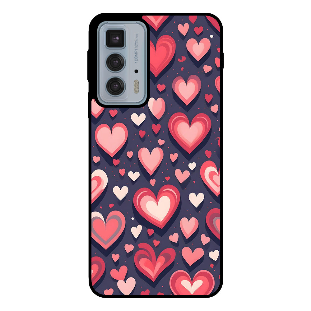 Telefoonhoesje Geschikt voor
  Motorola Edge 20 Pro met Hartjes Opdruk - TPU Backcover Case With Heart
  Design