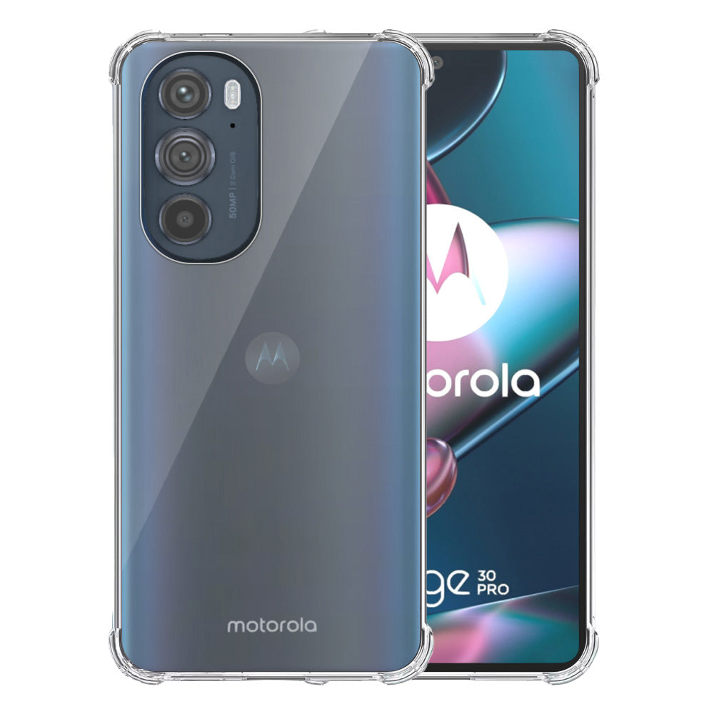 Telefoonhoesje Geschikt voor Motorola
  Edge 30 Pro Transparant - Shockproof TPU Siliconen Case met Stootrand
  Doorzichtig - Smartphonica