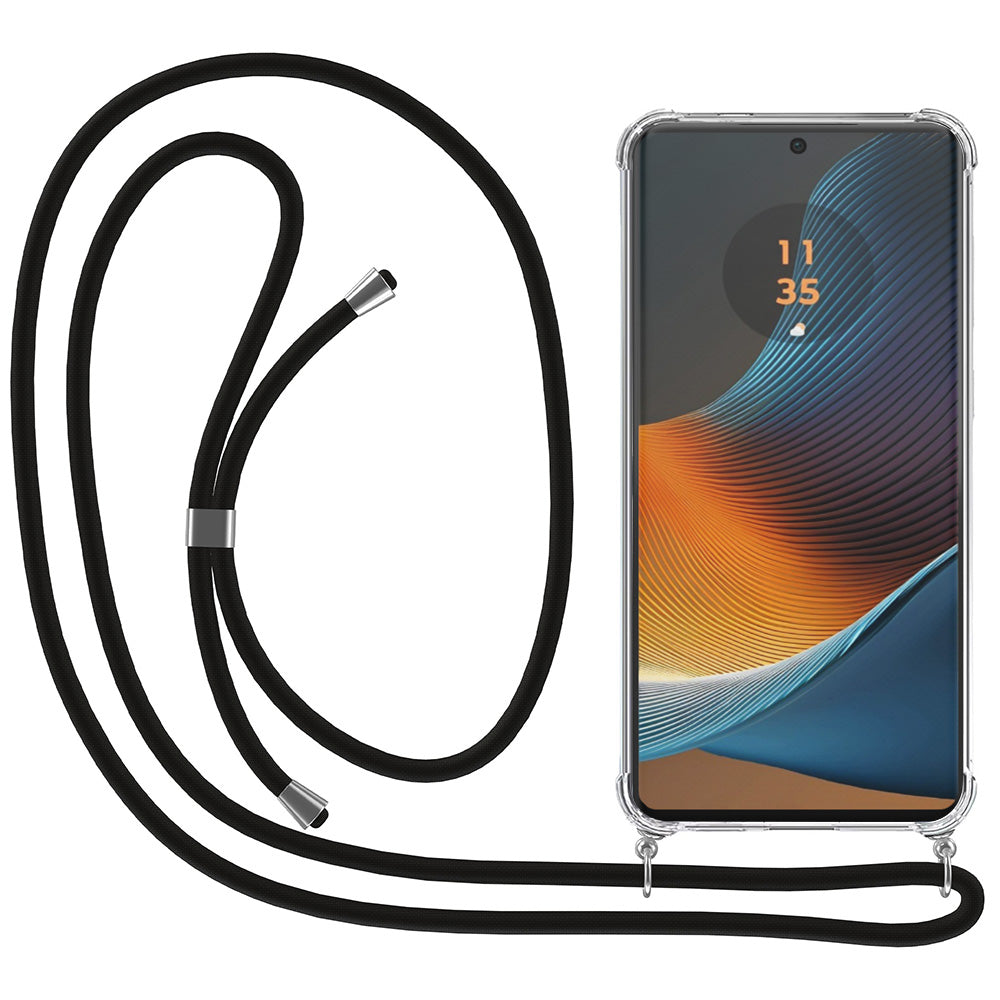 Telefoonhoesje Geschikt voor Motorola
  Edge 50 Fusion met Koord en Stootrand - Hoesje met Telefoonkoord - TPU
  Backcover Case Shockproof met Lanyard - Transparant
