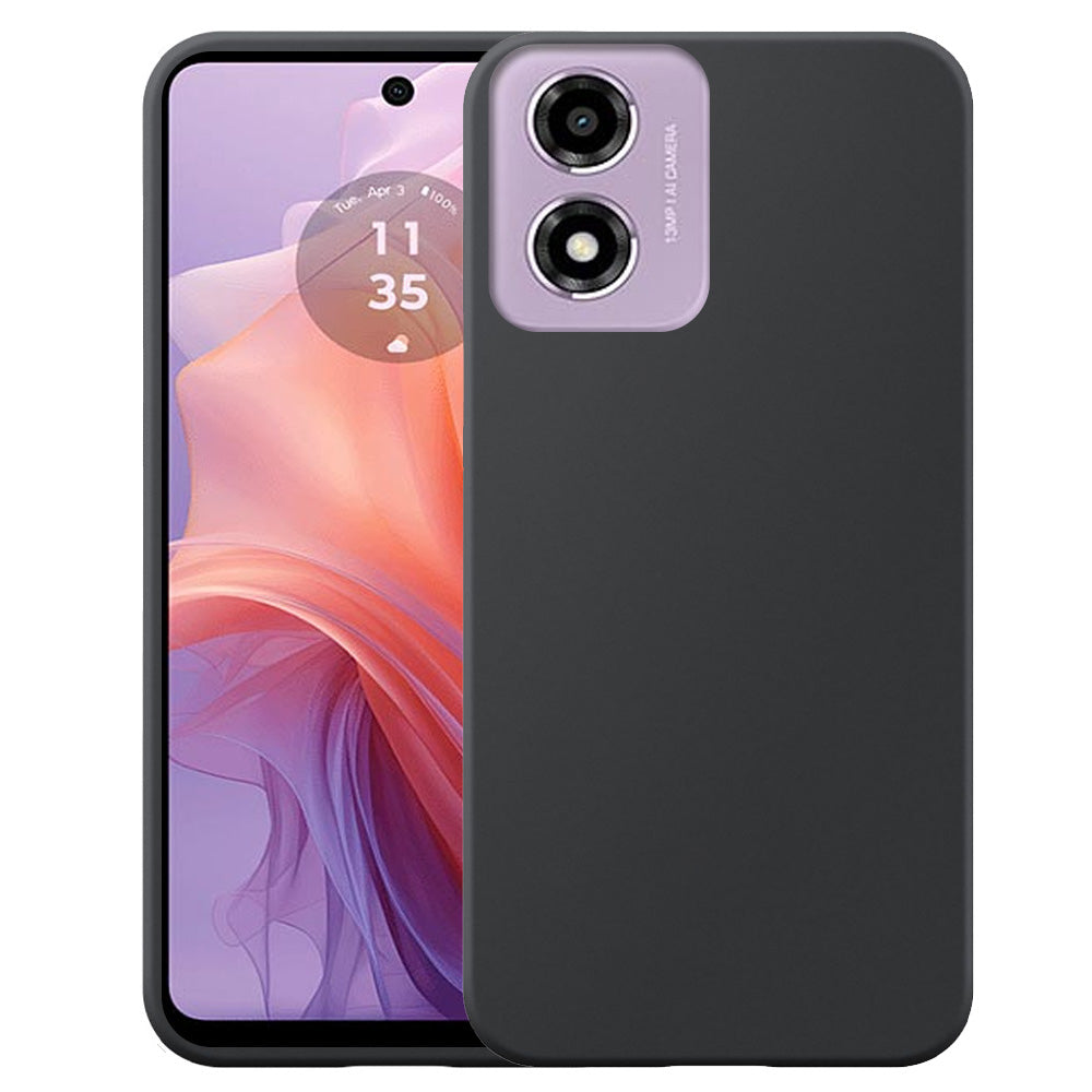 Geschikt voor Motorola Moto G04 / G24 /
  E14 Telefoonhoesje Flexibel Siliconen TPU hoesje - Flexible Back Cover Case
  Siliconen TPU - Zwart - Smartphonica