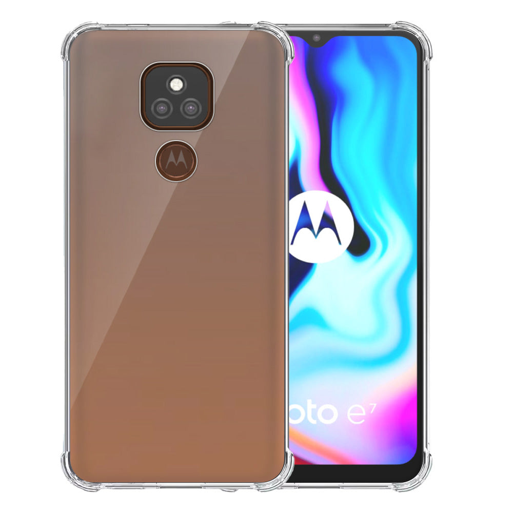 Telefoonhoesje Geschikt voor Motorola
  Moto E7 Plus Transparant - Shockproof TPU Siliconen Case met Stootrand
  Doorzichtig - Smartphonica