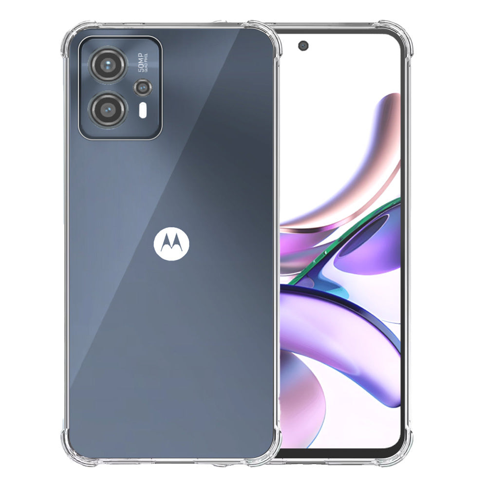 Telefoonhoesje Geschikt voor Motorola
  Moto G13 Transparant - Shockproof TPU Siliconen Case met Stootrand
  Doorzichtig - Smartphonica