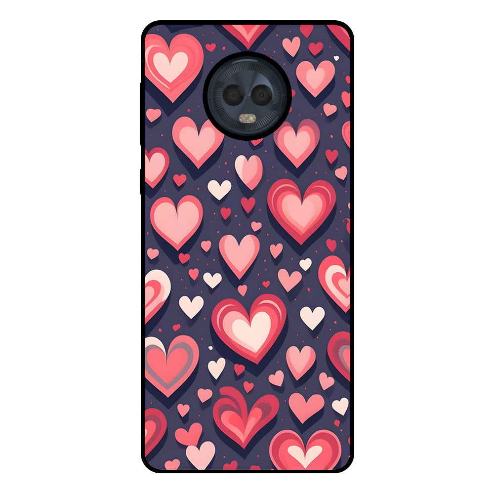 Telefoonhoesje Geschikt voor
  Motorola Moto G6 met Hartjes Opdruk - TPU Backcover Case With Heart Design