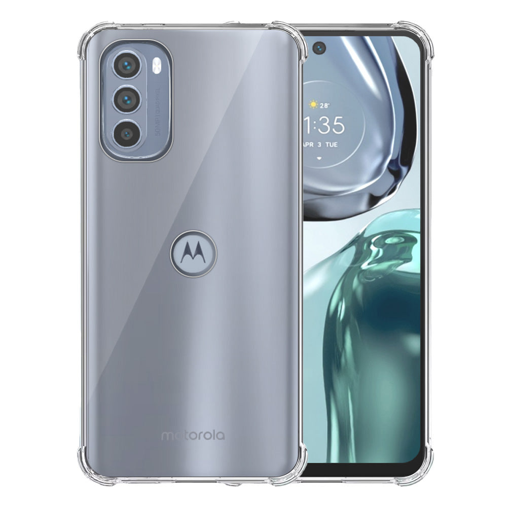 Telefoonhoesje Geschikt voor Motorola
  Moto G62 5G Transparant - Shockproof TPU Siliconen Case met Stootrand
  Doorzichtig - Smartphonica