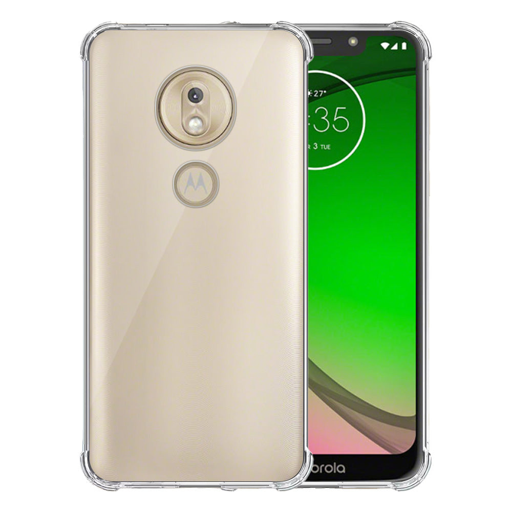 Telefoonhoesje Geschikt voor Motorola
  Moto G7 Play Transparant - Shockproof TPU Siliconen Case met Stootrand
  Doorzichtig - Smartphonica