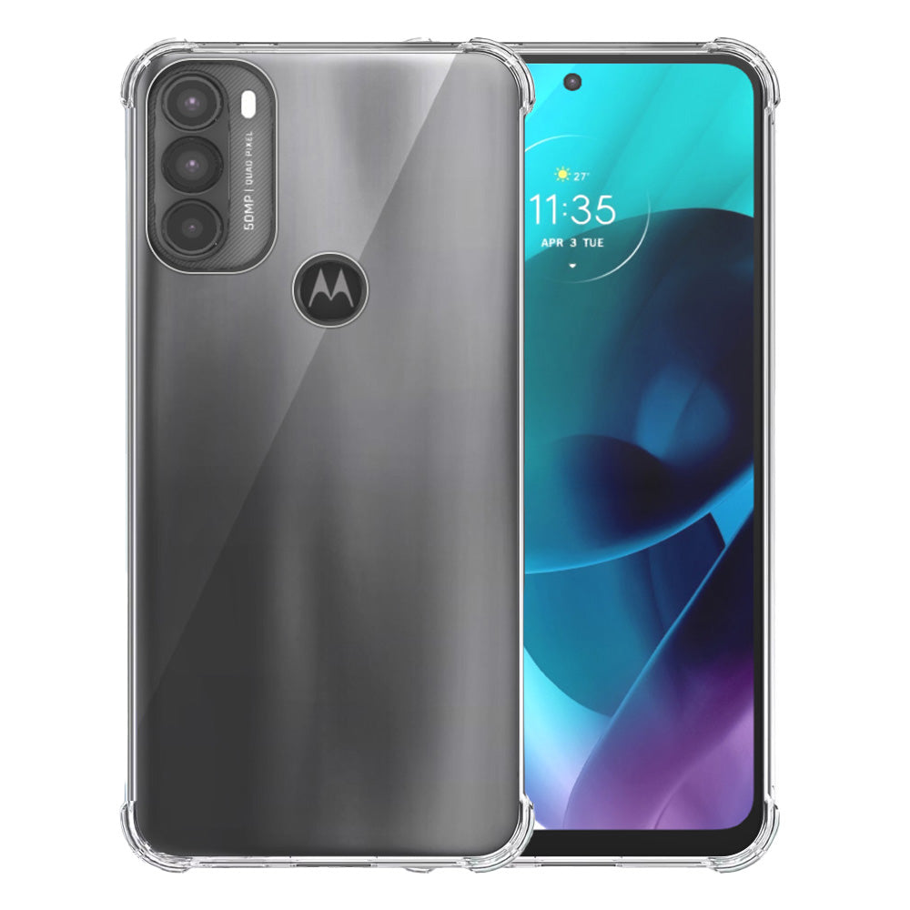 Telefoonhoesje Geschikt voor Motorola
  Moto G71 5G Transparant - Shockproof TPU Siliconen Case met Stootrand
  Doorzichtig - Smartphonica