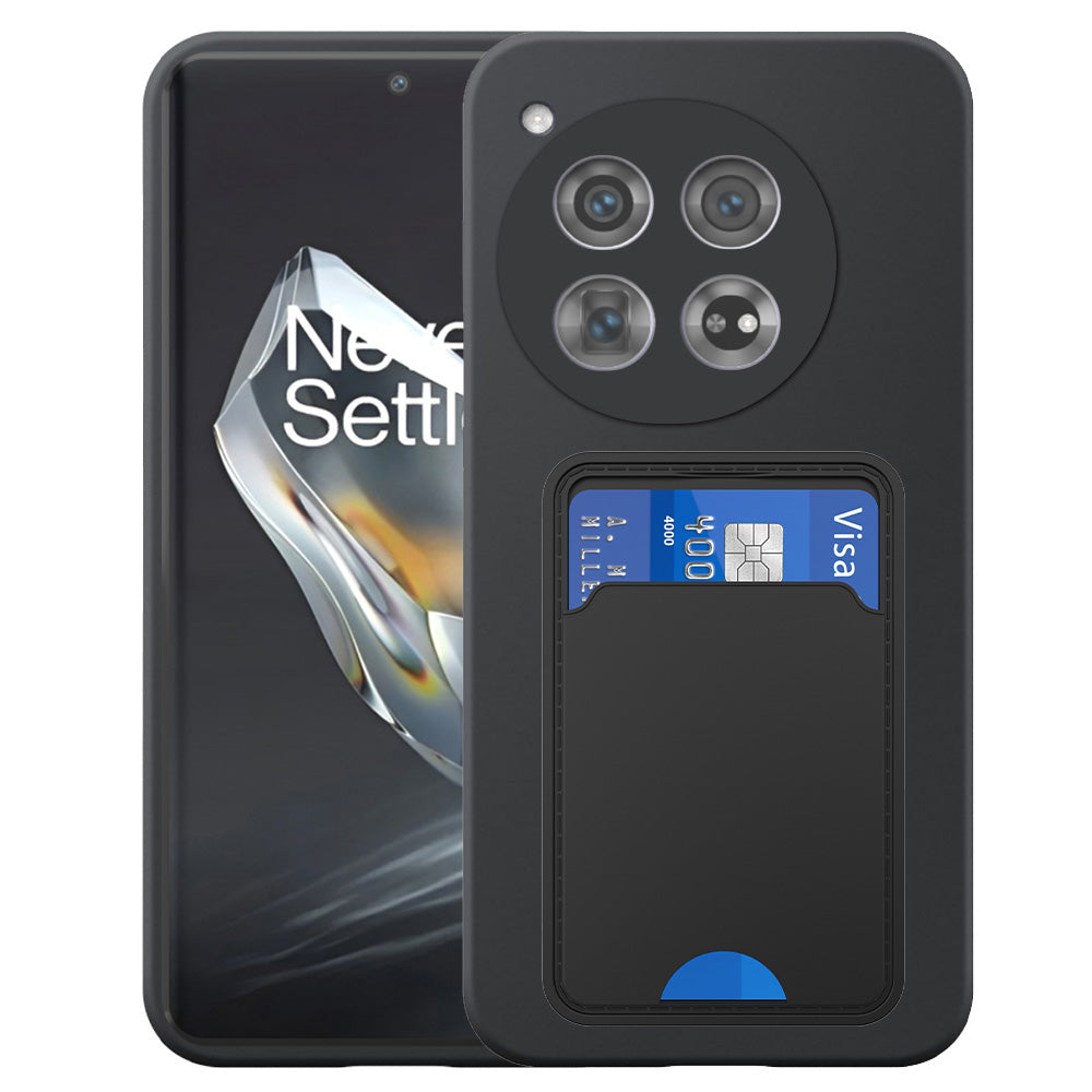 Geschikt voor OnePlus 12 Telefoonhoesje
  met TPU Pasjeshouder - Flexible Back Cover Case Siliconen TPU with Cardslot -
  Zwart - Smartphonica