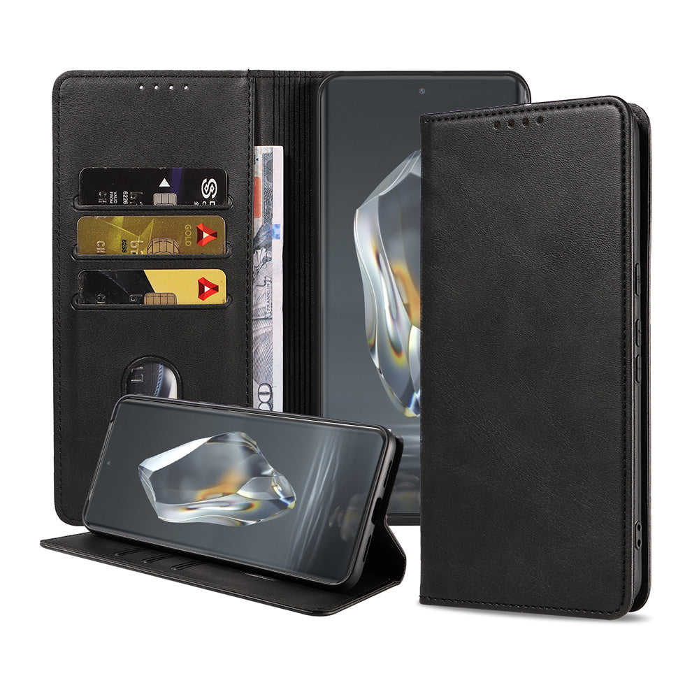 Telefoonhoesje Geschikt voor OnePlus 12R
  Kunstleer met Magnetische sluiting en Pasjeshouders Bookcase met Klepje -
  Zwart
