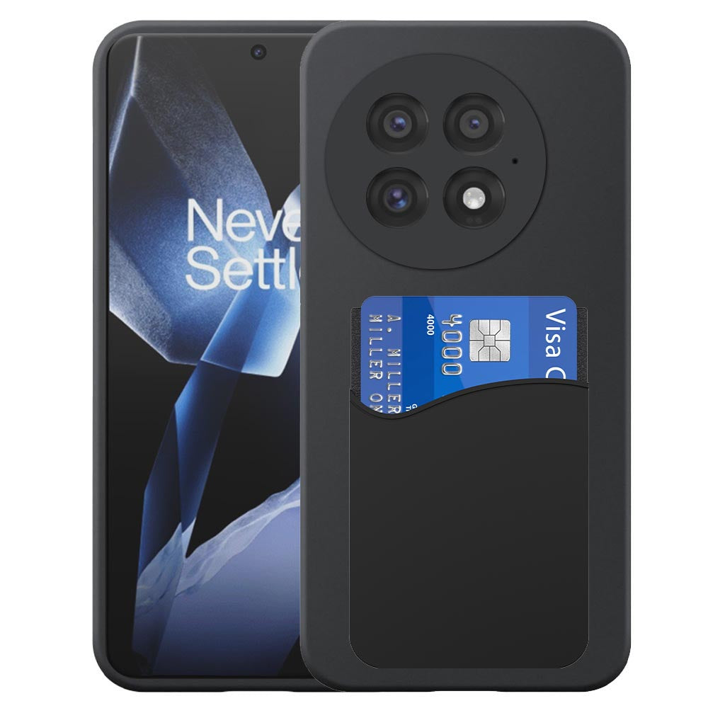 Geschikt voor OnePlus 13 Telefoonhoesje
  met Siliconen Pasjeshouder - Flexible Back Cover Case Siliconen TPU with
  Silicone Cardslot - Zwart - Smartphonica