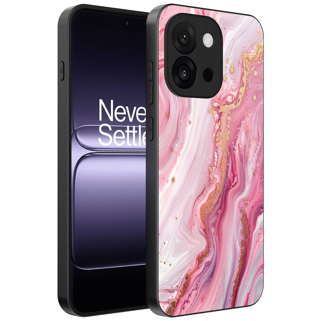 Telefoonhoesje Geschikt voor OnePlus 13T met marmer
 opdruk - TPU backcover case marble design - Roze