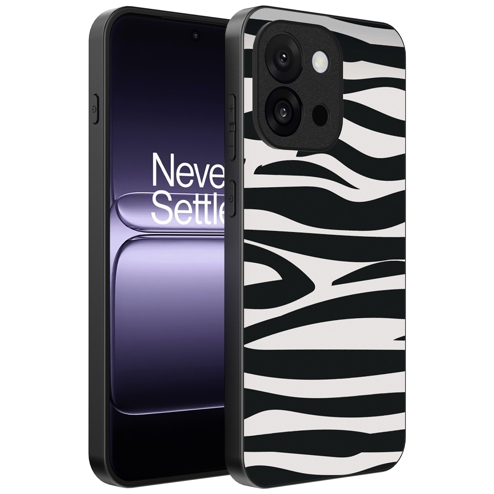 Telefoonhoesje Geschikt voor OnePlus 13T met zebra
 opdruk - TPU backcover case zebra design - Zwart Wit