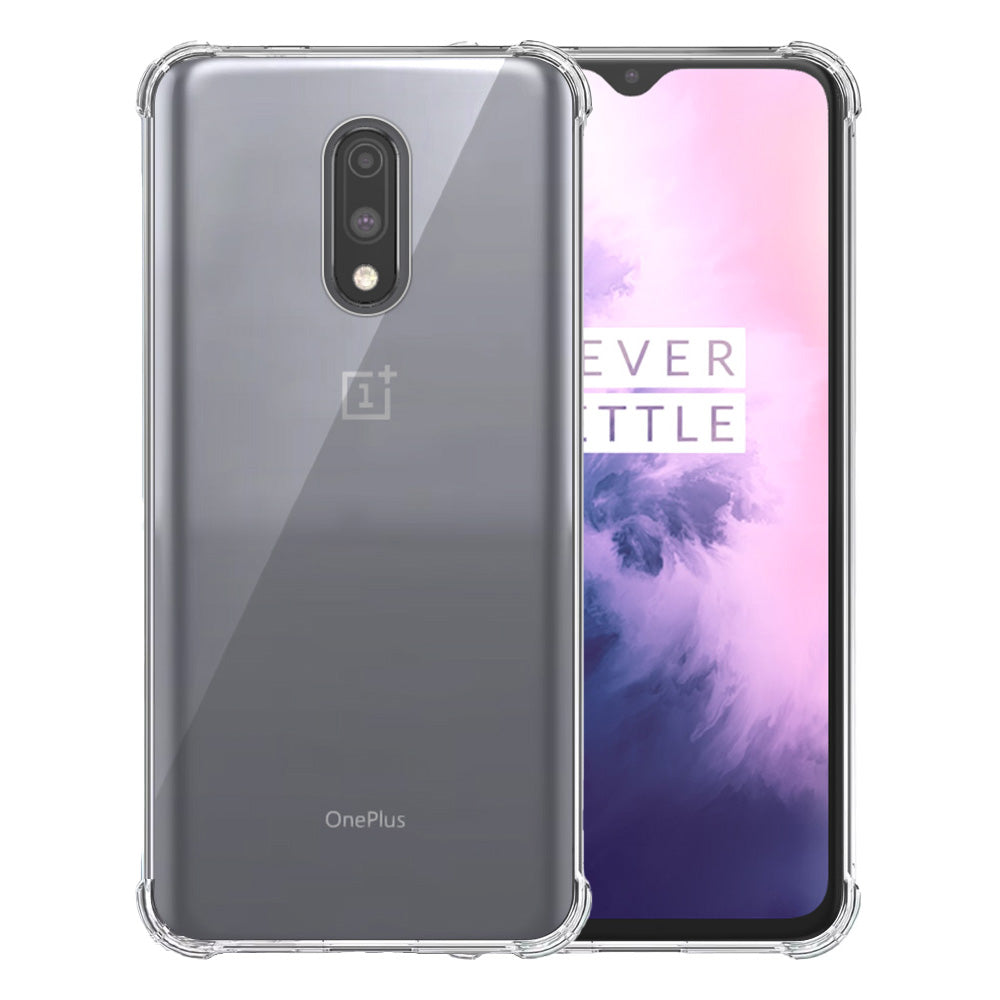 Telefoonhoesje Geschikt voor OnePlus 7
  Transparant - Shockproof TPU Siliconen Case met Stootrand Doorzichtig -
  Smartphonica