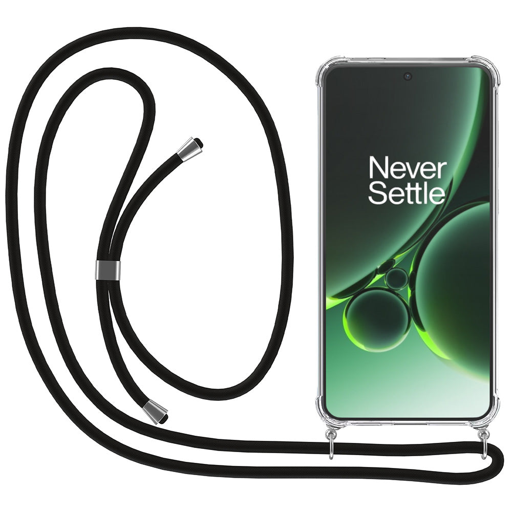 Telefoonhoesje Geschikt voor OnePlus Nord
  3 met Koord en Stootrand - Hoesje met Telefoonkoord - TPU Backcover Case
  Shockproof met Lanyard - Transparant