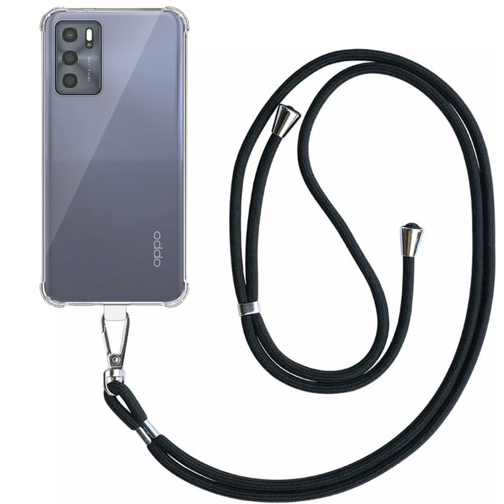 Telefoonhoesje Geschikt voor Oppo A16 /
  A16s / A54s Transparant Schokbestendig met Afneembaar   Universeel Telefoonkoord - Backcover Case
  Siliconen ShockProof with Lanyard -  
  Smartphonica
