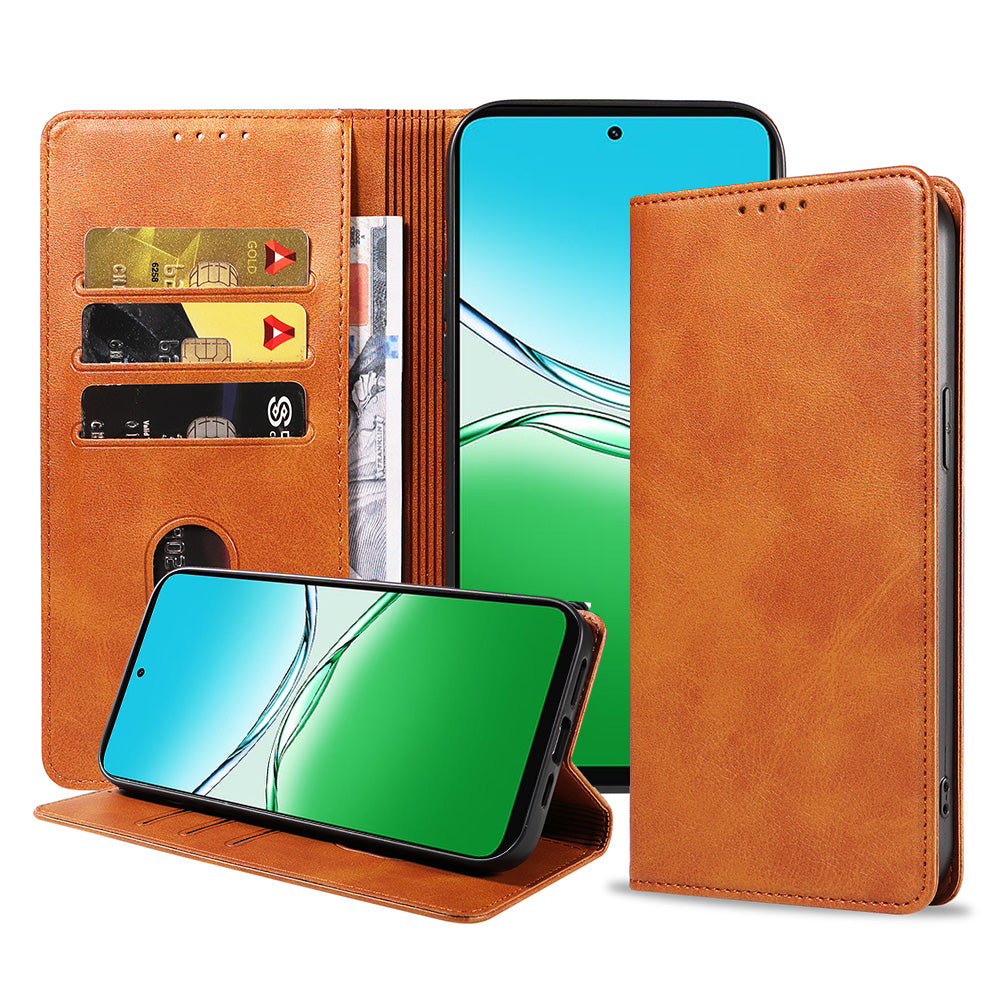 Geschikt voor Oppo A5 Telefoonhoesje
  Kunstleer met Magnetische sluiting en Pasjeshouder Bookcase met Klepje -
  Walletcase with Cardslot - Bruin - Smartphonica