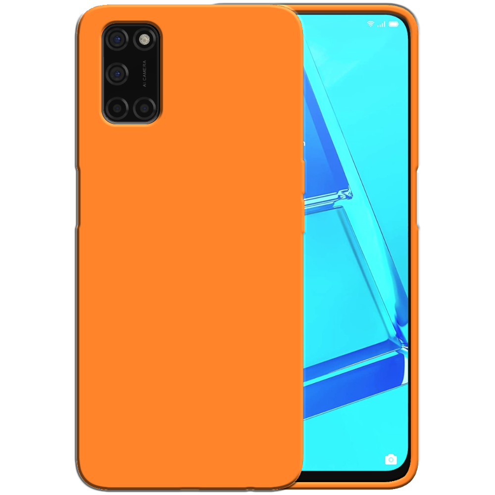 Siliconen hoesje voor OPPO A52 case met
  zachte binnenkant - Oranje