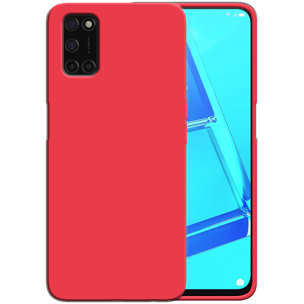 Siliconen hoesje voor OPPO A52 case met
  zachte binnenkant - Rood