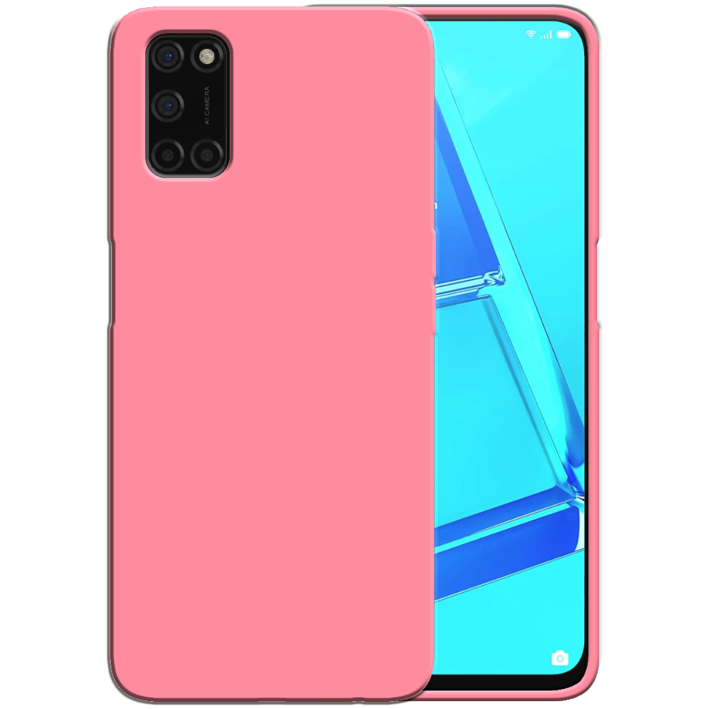 Siliconen hoesje voor OPPO A52 case met
  zachte binnenkant - Roze