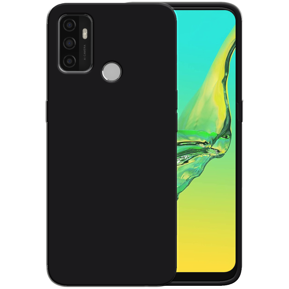 Siliconen hoesje voor OPPO A53 2020 case  met zachte binnenkant - Zwart