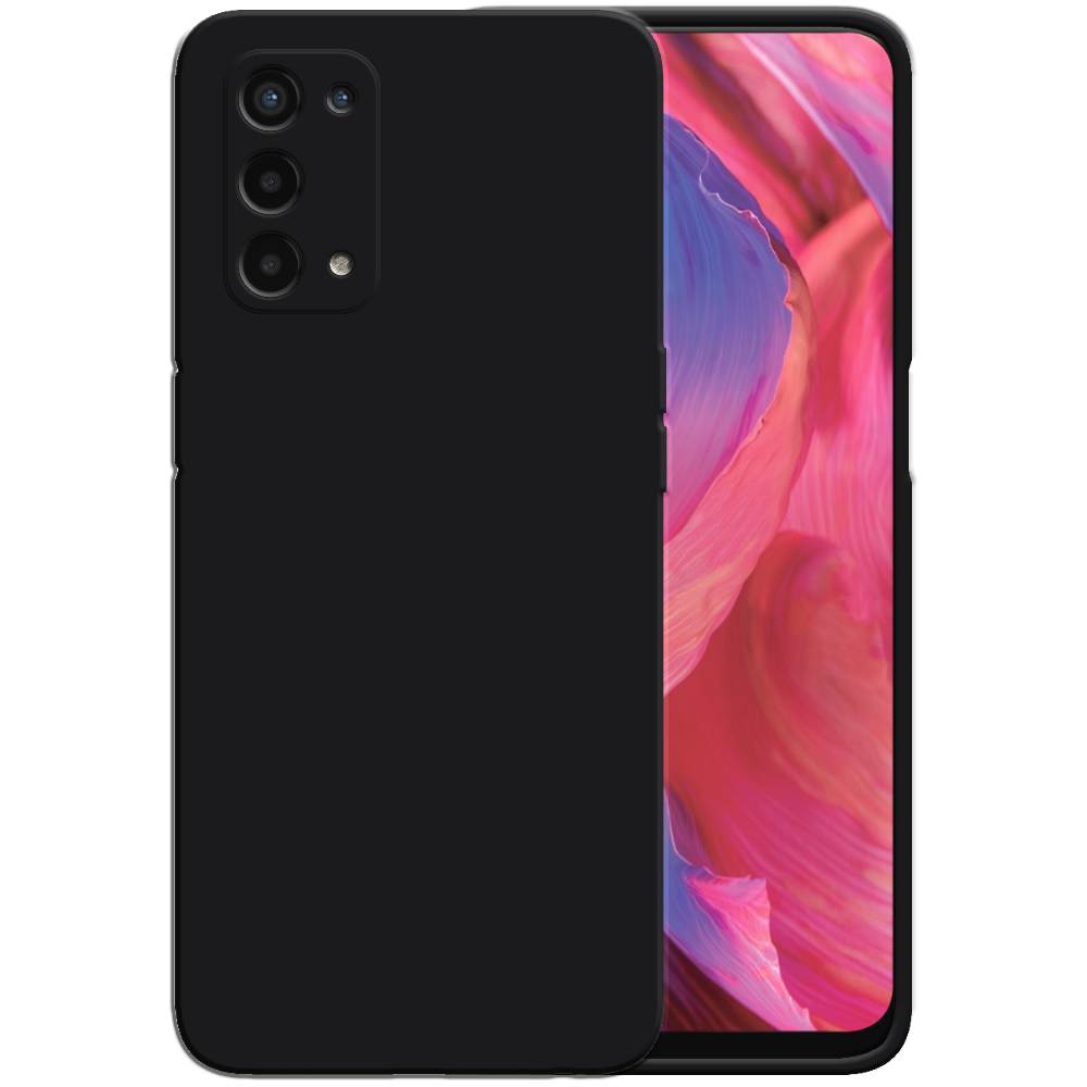 Siliconen hoesje voor OPPO A54 5G case  met zachte binnenkant - Zwart