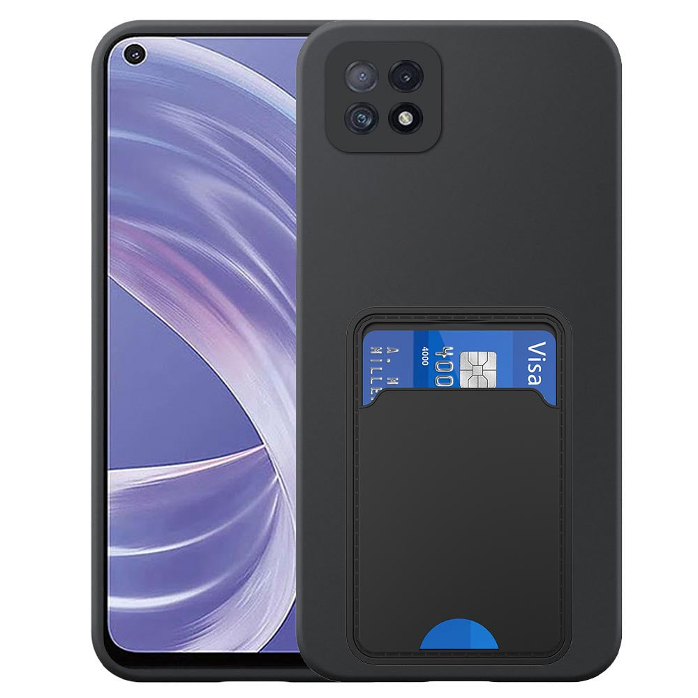 Geschikt voor Oppo A53 5G / A72 5G / A73
  5G Telefoonhoesje met TPU Pasjeshouder - Flexible Back Cover Case Siliconen
  TPU with Cardslot - Zwart - Smartphonica