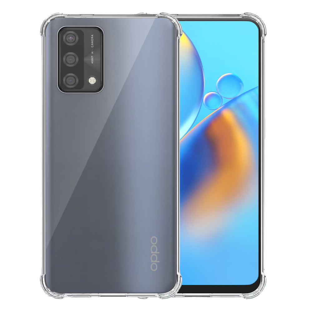 Telefoonhoesje Geschikt voor Oppo A74 4G
  / A95 4G / F19 / F19s Transparant Schokbestendig - Shockproof TPU SIliconen
  Backcover Case met Stootrand Doorzichtig