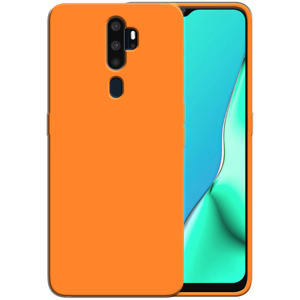 Siliconen hoesje voor OPPO A9 2020 case
  met zachte binnenkant - Oranje