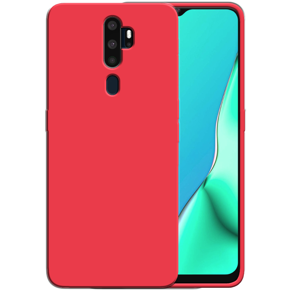 Siliconen hoesje voor OPPO A9 2020 case
  met zachte binnenkant - Rood