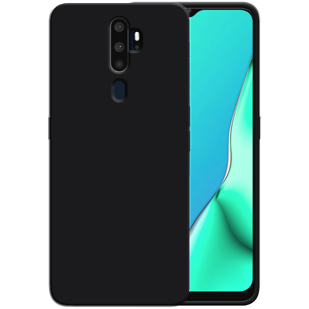Siliconen hoesje voor OPPO A9 2020 case
  met zachte binnenkant - Zwart