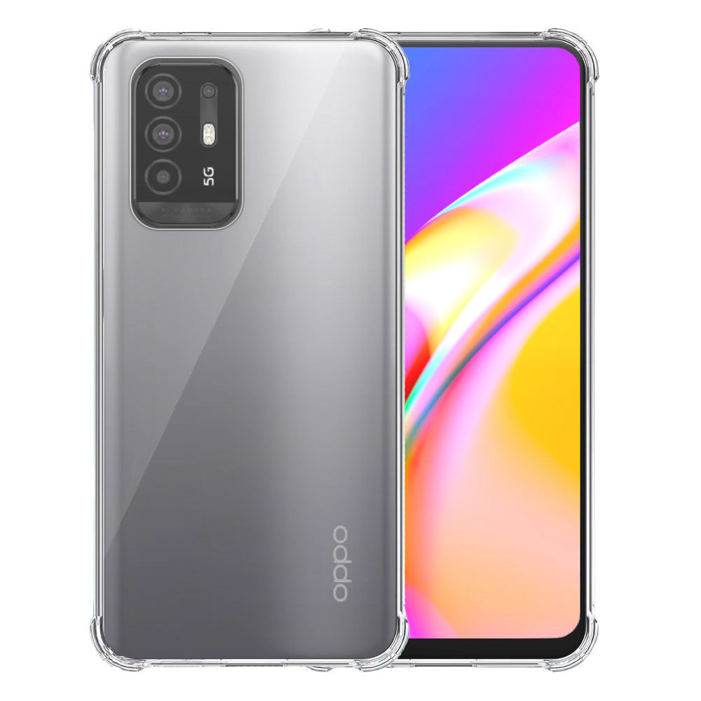 Telefoonhoesje
  Geschikt voor Oppo A94 5G / A95 5G / Reno 5Z / F19 Pro Plus Transparant
  Schokbestendig - Shockproof TPU SIliconen Backcover Case met Stootrand
  Doorzichtig