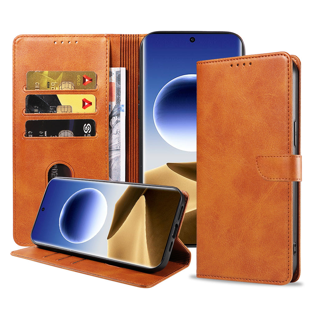 Geschikt voor Oppo Find X7 Ultra
  Telefoonhoesje Kunstleer met Magnetisch lipje en Pasjeshouder Book Case met
  Klepje - Walletcase with Cardslot - Bruin - Smartphonica