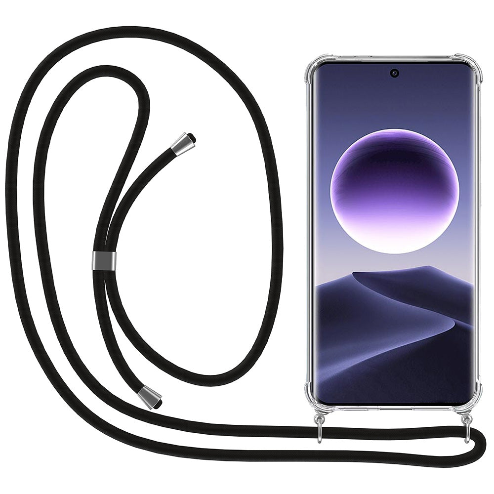 Telefoonhoesje Geschikt voor Oppo Find X7
  Ultra met Koord en Stootrand - Hoesje met Telefoonkoord - TPU Backcover Case
  Shockproof met Lanyard - Transparant