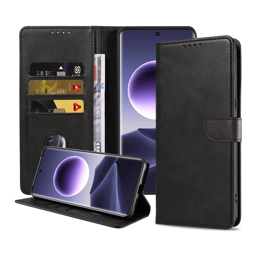 Geschikt voor Oppo Find X7 Telefoonhoesje
  Kunstleer met Magnetisch lipje en Pasjeshouder Book Case met Klepje -
  Walletcase with Cardslot - Zwart - Smartphonica