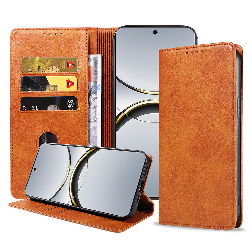 Geschikt voor Oppo Find X8 Pro
  Telefoonhoesje Kunstleer met Magnetische sluiting en Pasjeshouder Bookcase
  met Klepje - Walletcase with Cardslot - Bruin - Smartphonica