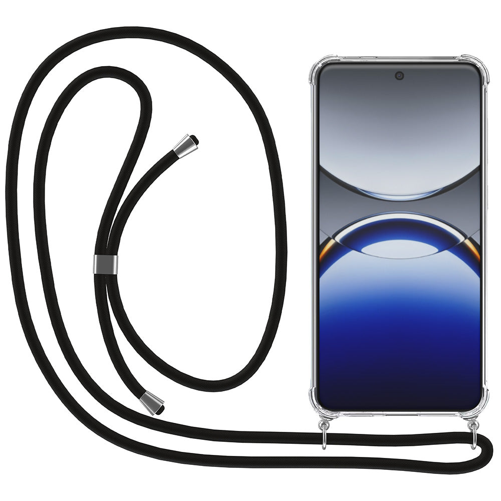 Telefoonhoesje Geschikt voor Oppo Find X8
  Pro met Koord en Stootrand - Hoesje met Telefoonkoord - TPU Backcover Case
  Shockproof met Lanyard - Transparant