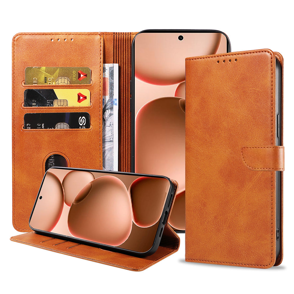Geschikt voor Oppo Find X8 Ultra
  Telefoonhoesje Kunstleer met Magnetisch lipje en Pasjeshouder Book Case met
  Klepje - Walletcase with Cardslot - Bruin - Smartphonica
