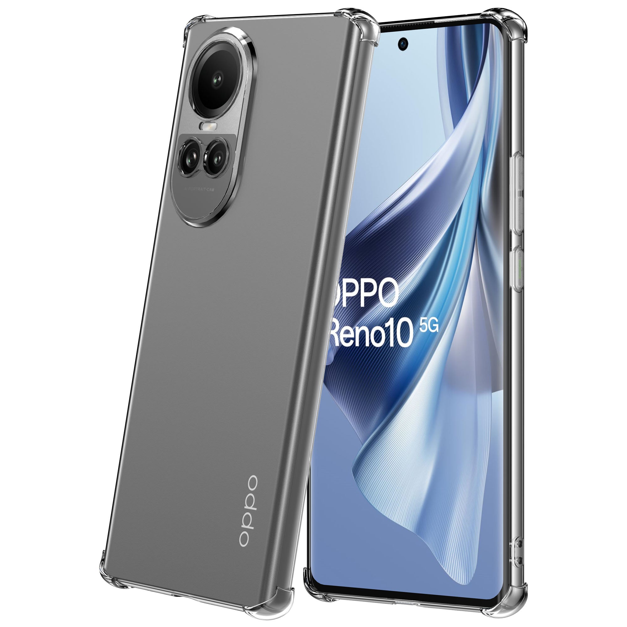 Geschikt voor Oppo Reno 10 / 10 Pro
  Telefoonhoesje Transparant met Stootrand - Clear Case Shockproof TPU
  Siliconen Back Cover Case Doorzichtig - Smartphonica