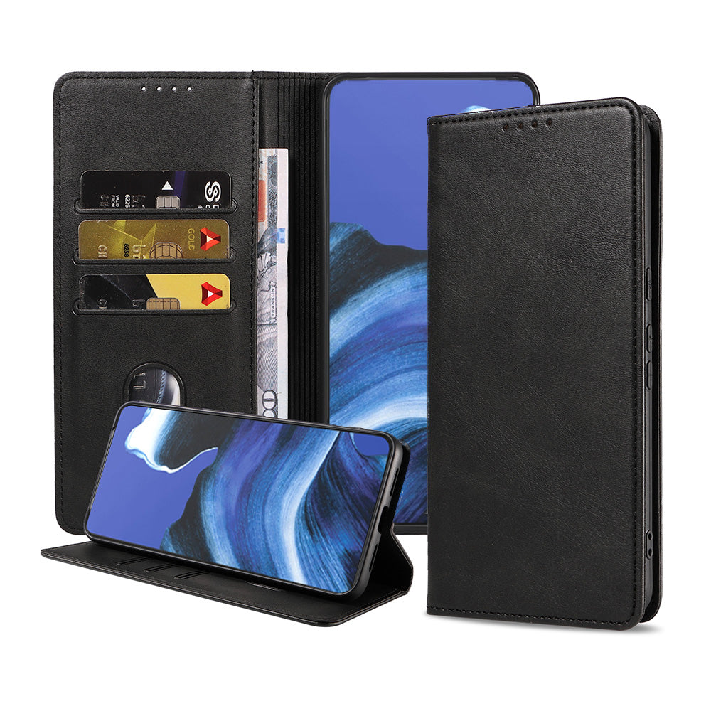 Telefoonhoesje geschikt voor Oppo Reno 2
  kunstleren Hoesje met Magnetische sluiting en Pasjeshouders Book Case met
  Klepje - Zwart