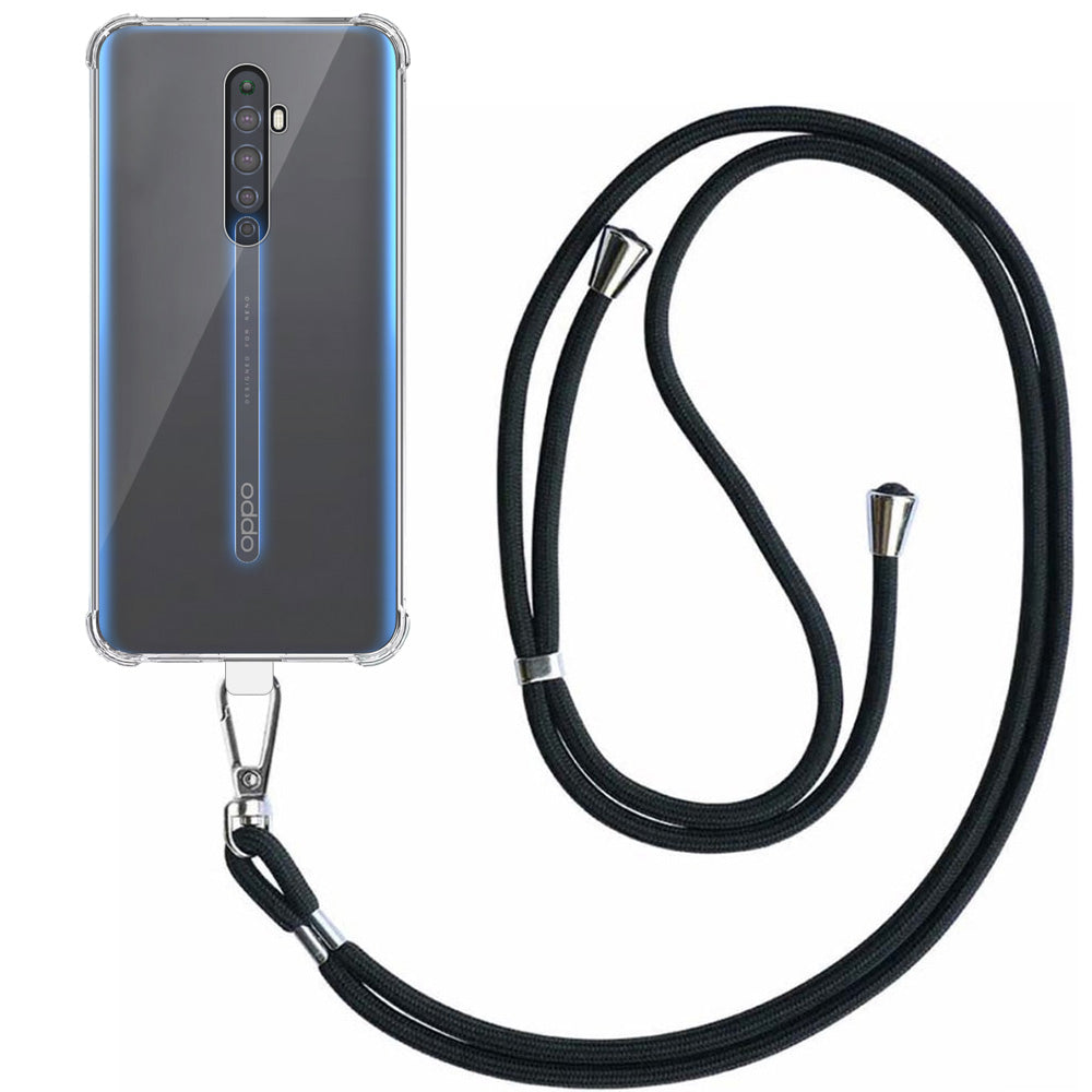 Telefoonhoesje Geschikt voor Oppo Reno 2F
  / Reno 2Z Transparant Schokbestendig met Afneembaar   Universeel Telefoonkoord - Backcover Case
  Siliconen ShockProof with Lanyard -  
  Smartphonica
