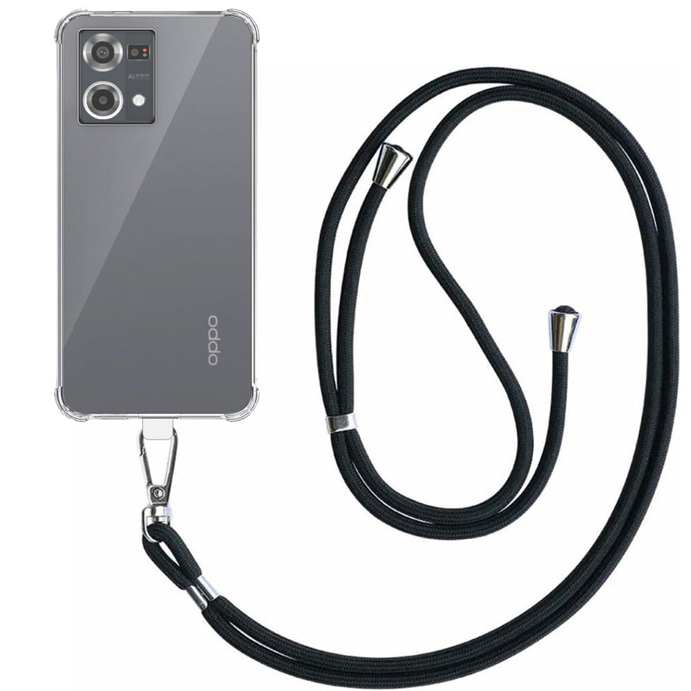Telefoonhoesje Geschikt voor Oppo Reno 7
  4G / Reno 8 4G / F21 Pro 4G Transparant Schokbestendig met Afneembaar   Universeel Telefoonkoord - Backcover Case
  Siliconen ShockProof with Lanyard -  
  Smartphonica