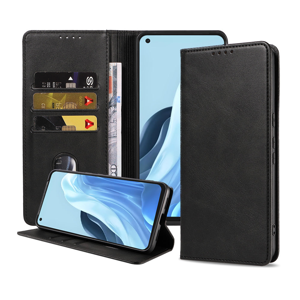 Telefoonhoesje geschikt voor Oppo Reno 7
  4G kunstleren Hoesje met Magnetische sluiting en Pasjeshouders Book Case met
  Klepje - Zwart